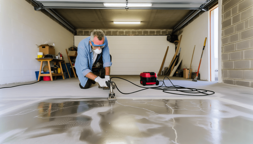Preparing garage floor for coating