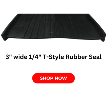 3 inch wide T-style rubber seal