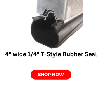 4 inch wide T-style rubber seal