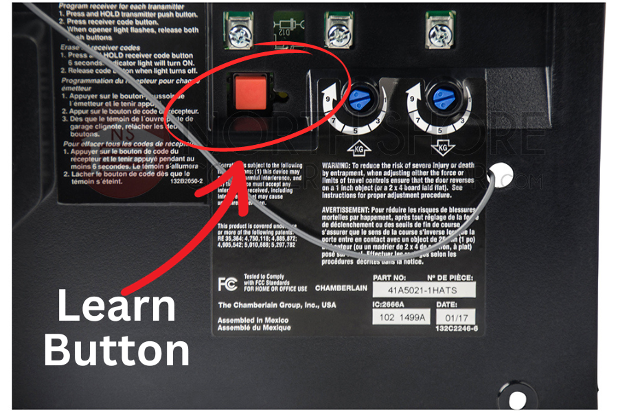 Liftmaster orange Learn Button